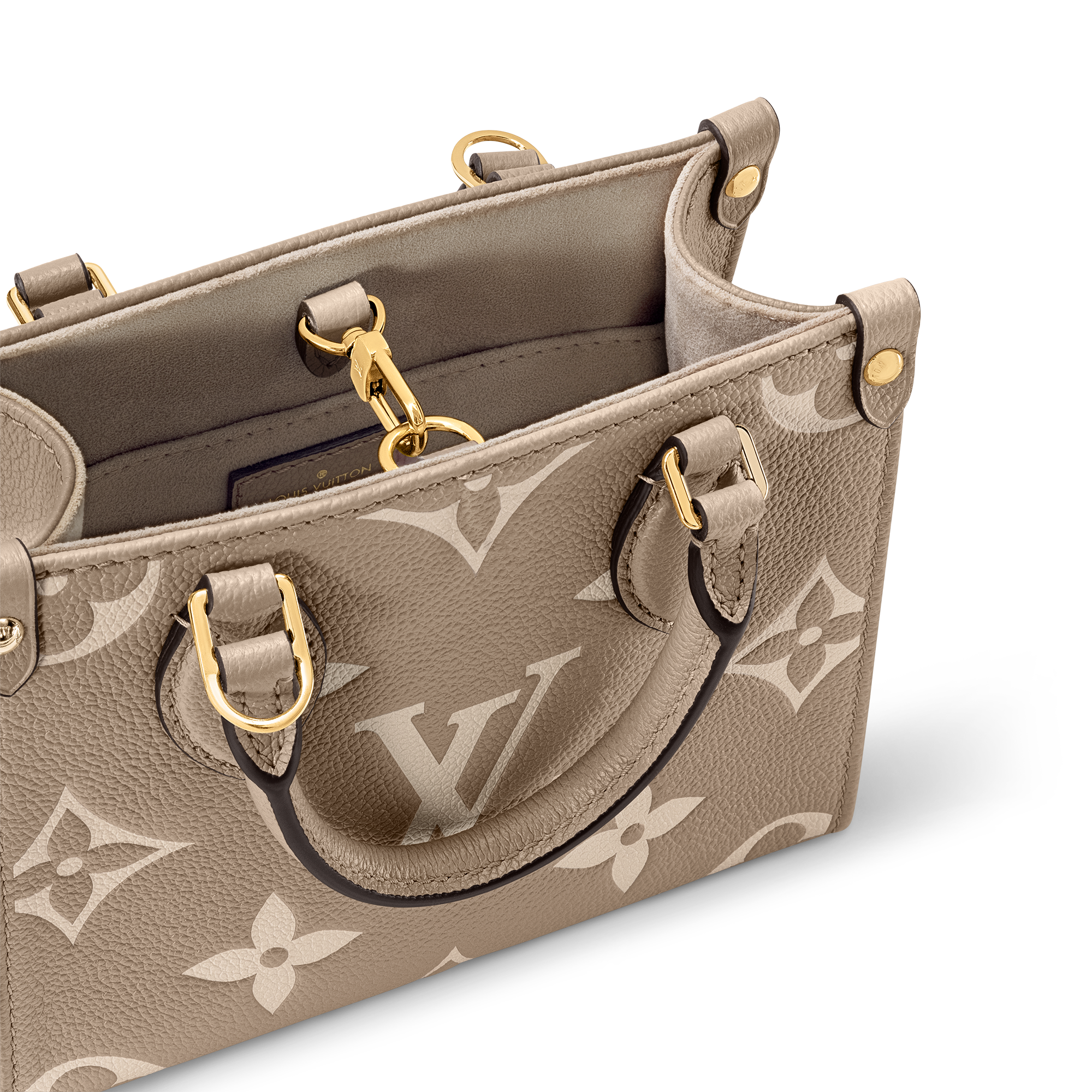 OnTheGo BB Bag - Luxury Bicolour Monogram Empreinte Leather Grey